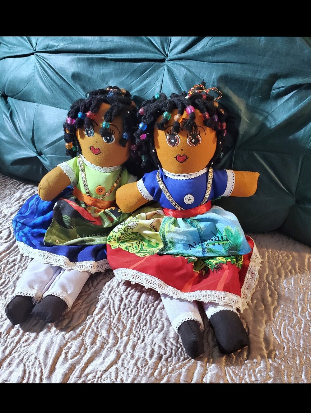 Beautiful Sisters- Handmade Colorful Rag Dolls